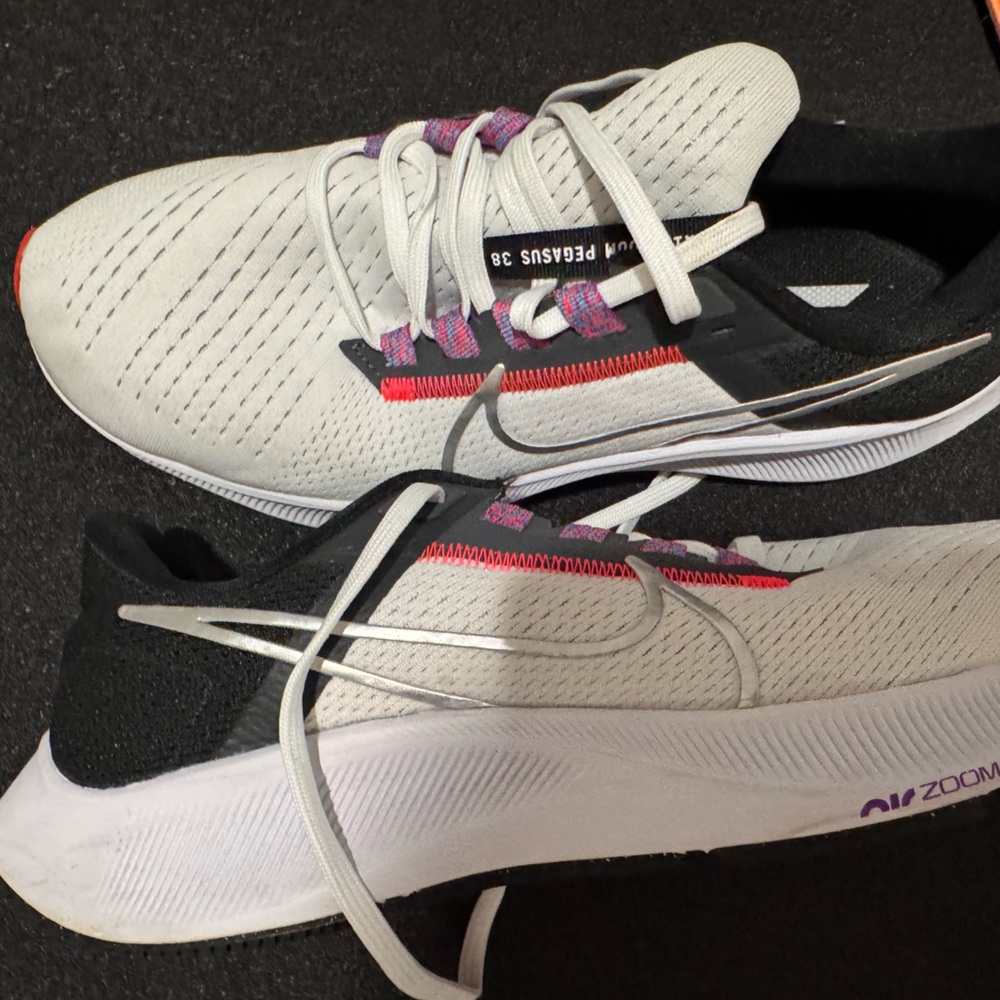 Nike Women's Athletic Shoes - White, Black, and Purple